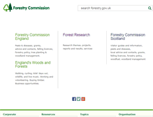 Tablet Screenshot of forestry.gov.uk
